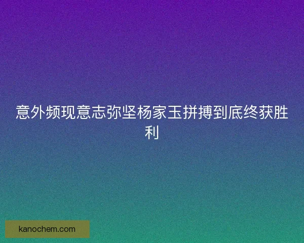 意外频现意志弥坚杨家玉拼搏到底终获胜利